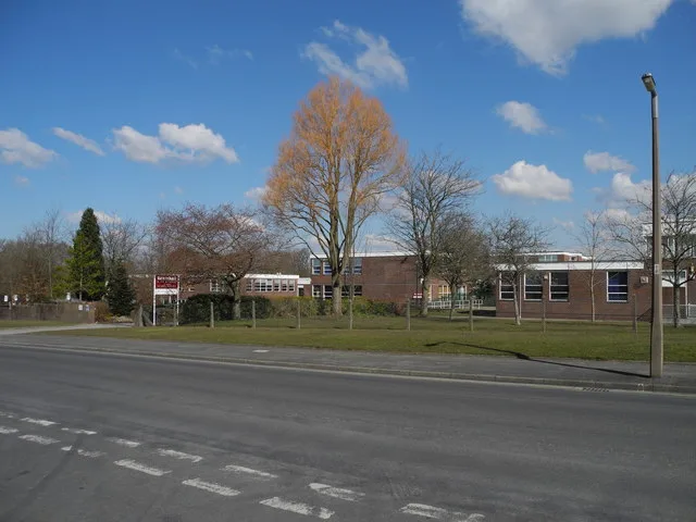 Bramhall High School from Seal Road, photographed in 2013