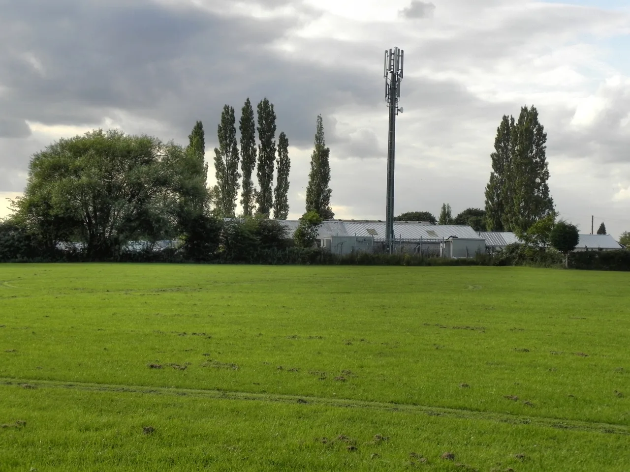 Norbury Farm, Hazel Grove, photographed in 2011. The farm complex borders the Jacksons Lane application site to the east; the fields in the application are behind the homes on Jacksons Lane.