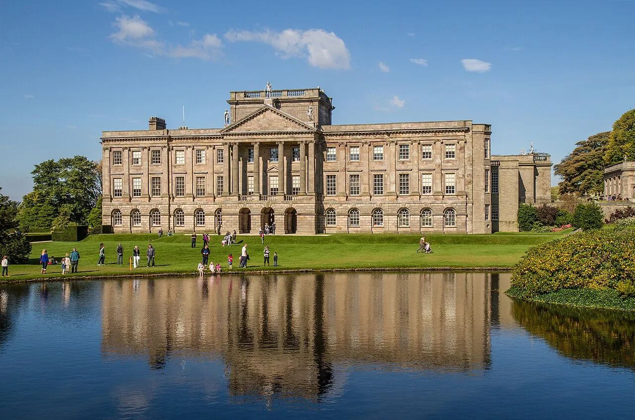 The south front of Lyme, the National Trust house just over the borough boundary at Disley, which is decorated for Christmas from 27 November.