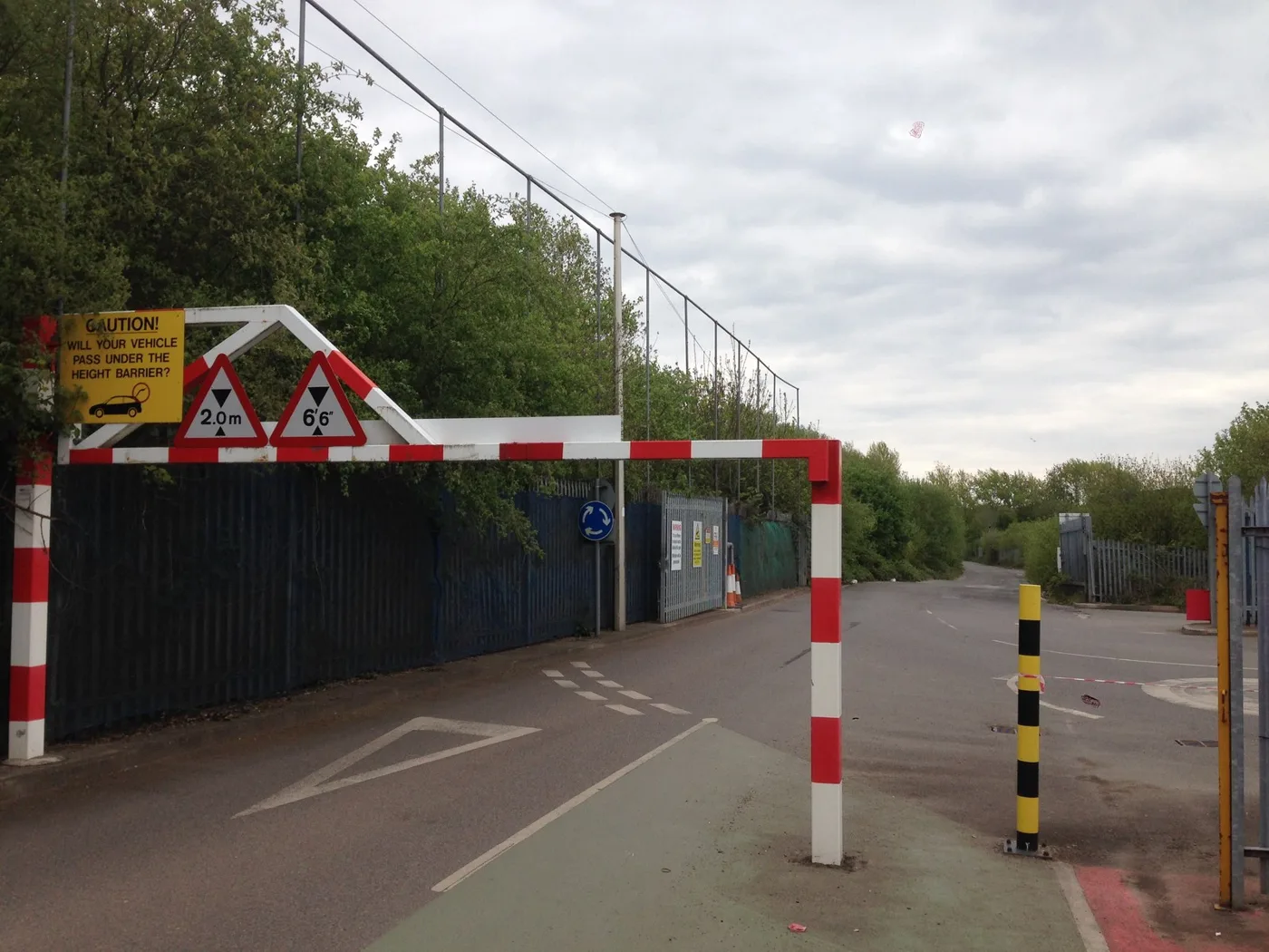 The entrance to Adswood Road recycling centre, Cheadle Hulme